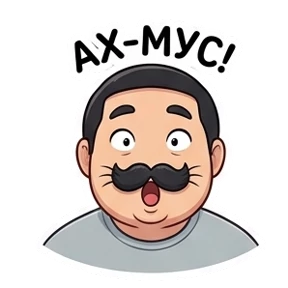 Усатик — стикер для MAX
