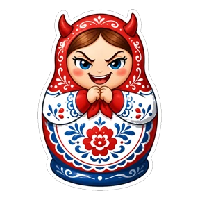 Матрёшки РФ — стикер для MAX