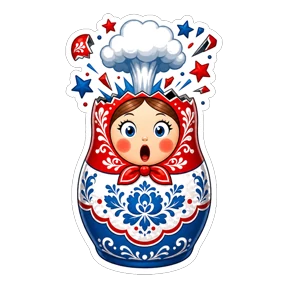 Матрёшки РФ — стикер для MAX