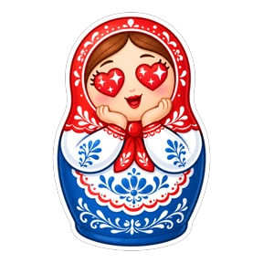Матрёшки РФ — стикер для MAX