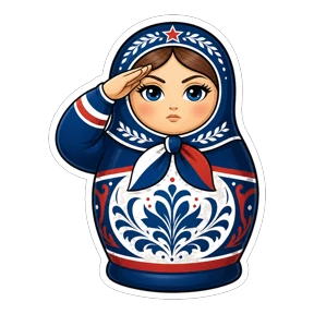 Матрёшки РФ — стикер для MAX