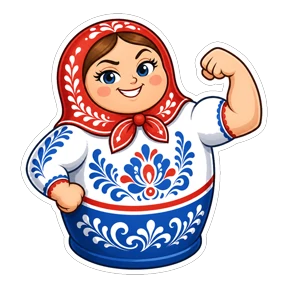 Матрёшки РФ — стикер для MAX