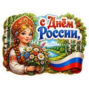 С Днём России! — стикер для MAX