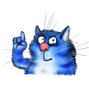 Синие коты — стикер для MAX
