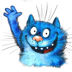 Синие коты — стикер для MAX