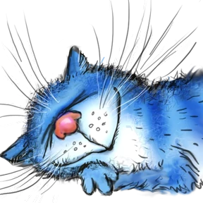 Синие коты — стикер для MAX