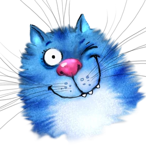 Синие коты — стикер для MAX