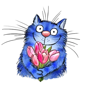 Синие коты — стикер для MAX