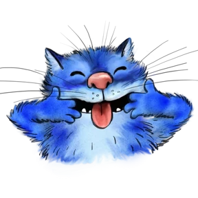 Синие коты — стикер для MAX
