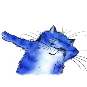 Синие коты — стикер для MAX