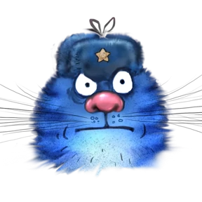 Синие коты — стикер для MAX