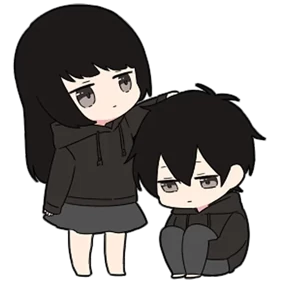 Chibi girl — стикер для MAX