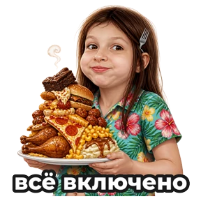 Евчик в отпуске — стикер для MAX