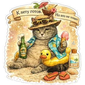 Котики Федоськи — стикер для MAX