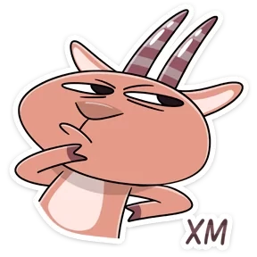 Козёл — стикер для MAX