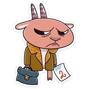 Козёл — стикер для MAX