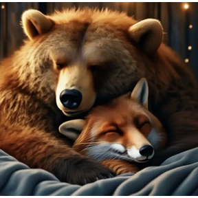 Мишка и Лисенок — стикер для MAX