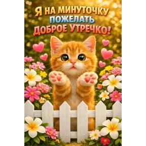 Доброе утро — стикер для MAX