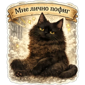 Котики Федоськи — стикер для MAX