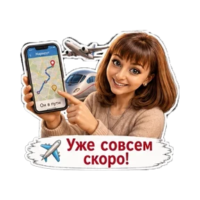 Жду мужа с работы — стикер для MAX