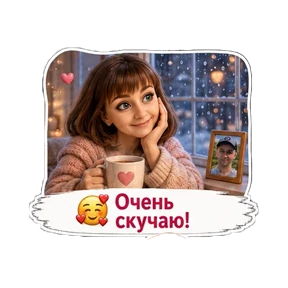Жду мужа с работы — стикер для MAX