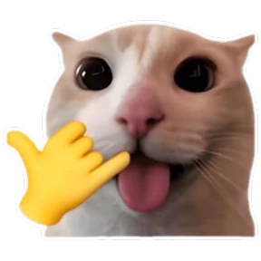 Стикер 3 из набора Goofy cat