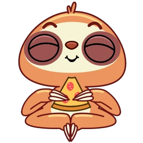 Ленивец — стикер для MAX