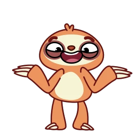 Ленивец — стикер для MAX