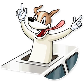 Party Dog — стикер для MAX