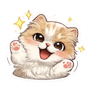 Валли котик — стикер для MAX