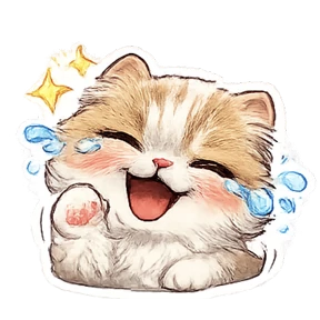 Валли котик — стикер для MAX