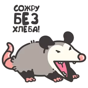 Маленький опоссум — стикер для MAX
