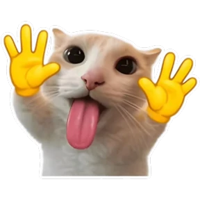 Стикер 28 из набора Goofy cat