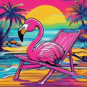 Фламинго — стикер для MAX