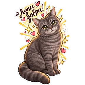 Стикер 16 из набора Котики Федоськи