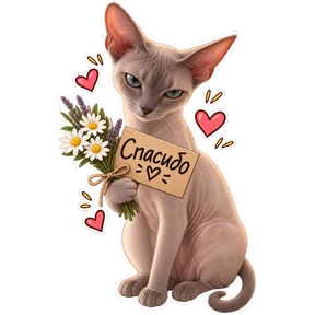 Стикер 23 из набора Котики Федоськи