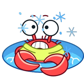 Краб Рэдик — стикер для MAX
