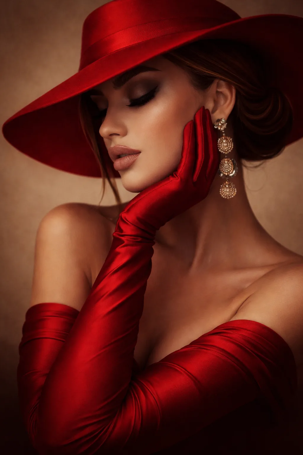 Женщина в красном