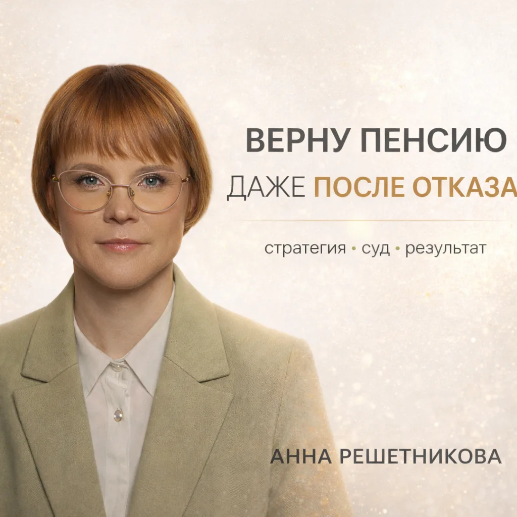 Пенсионный юрист Решетникова А.Ю. | Тюмень