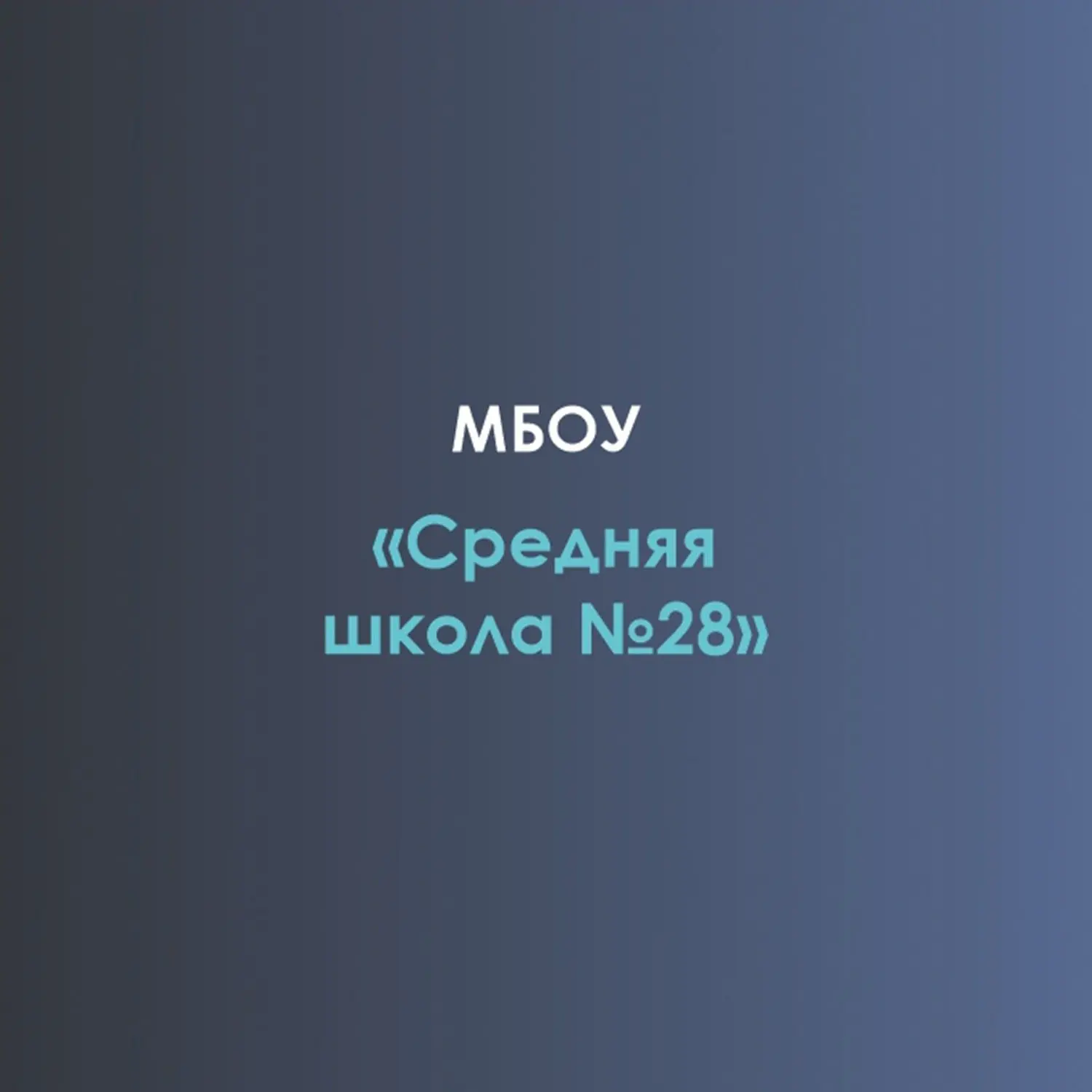 МБОУ "Средняя школа №28"