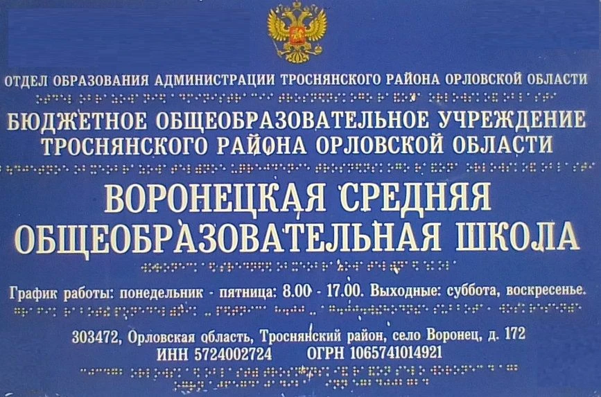 БОУ ТР ОО Воронецкая СОШ