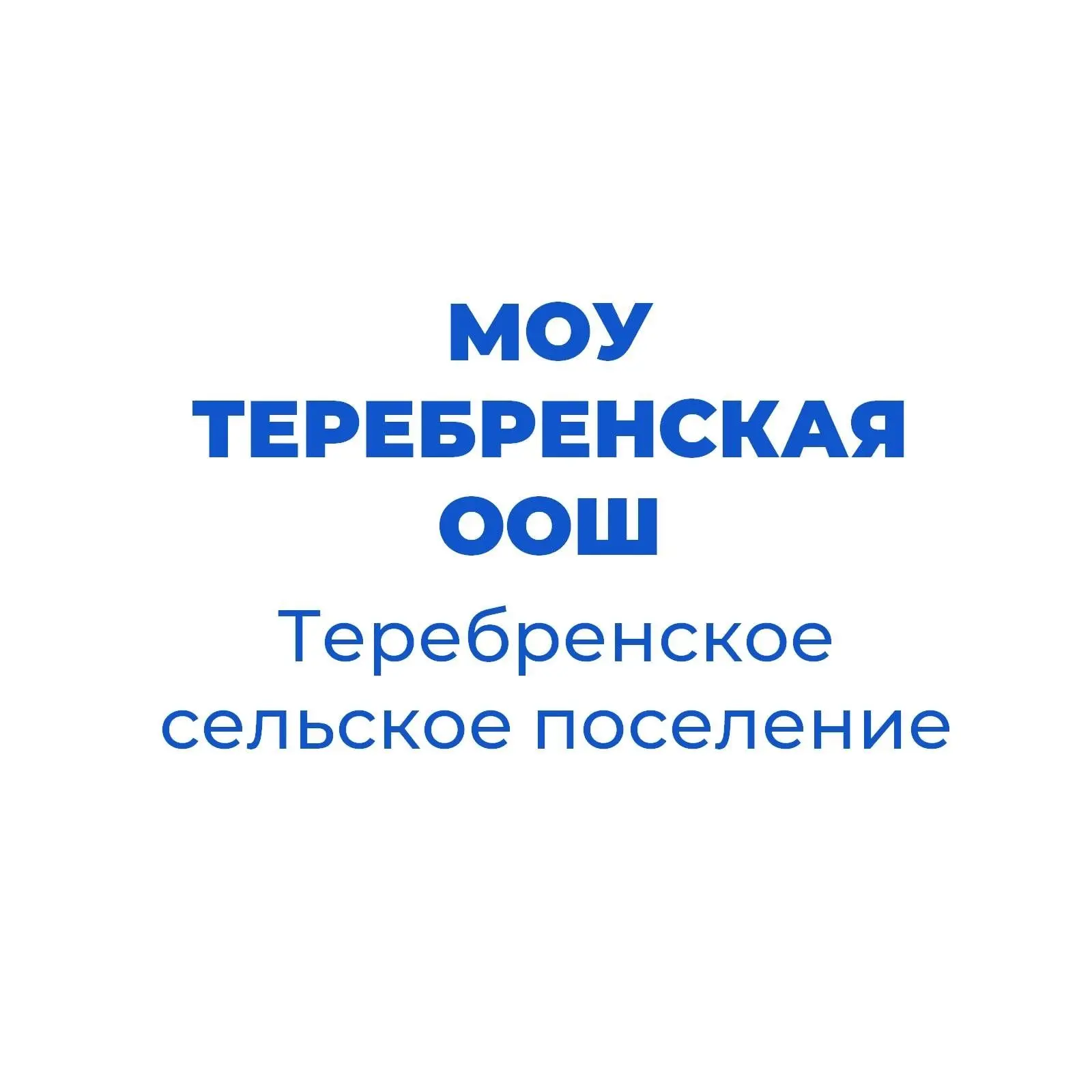 МОУ "Теребренская ООШ"