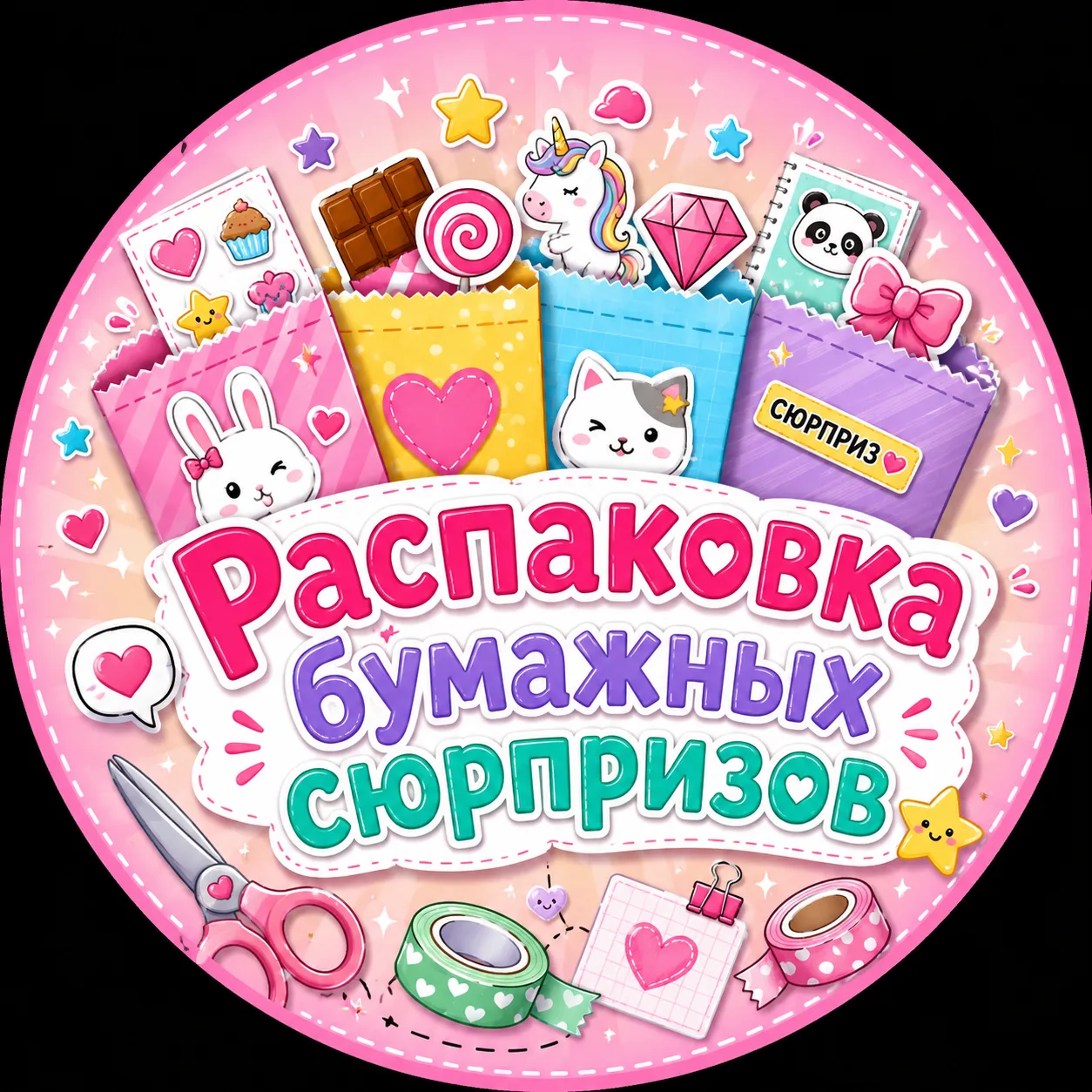 Распаковка бумажных сюрпризов — канал в мессенджере MAX