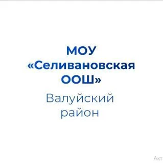 МОУ "Селивановская ООШ" Валуйского района Белгородской области