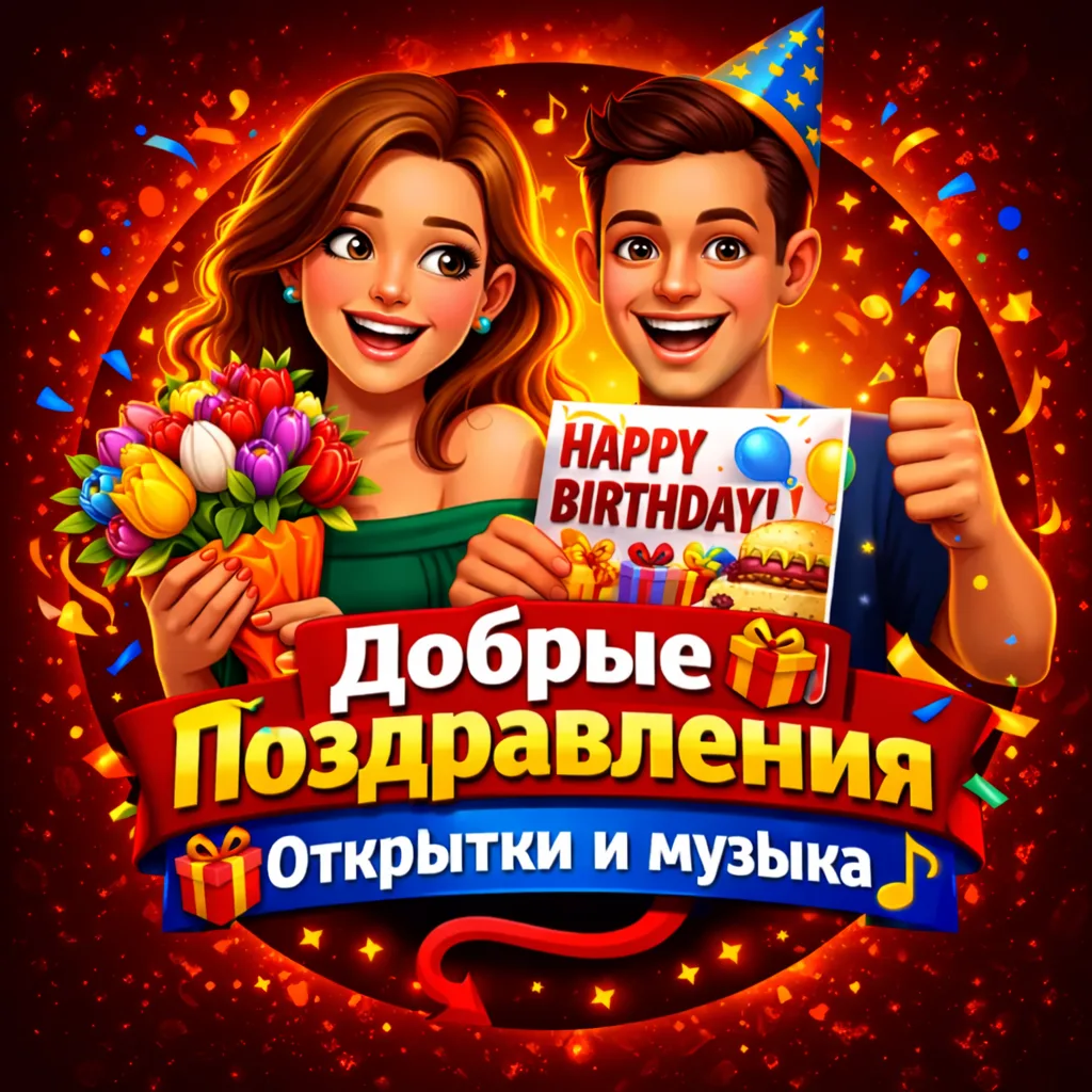 Добрые Поздравления 🎁 Открытки и музыка
