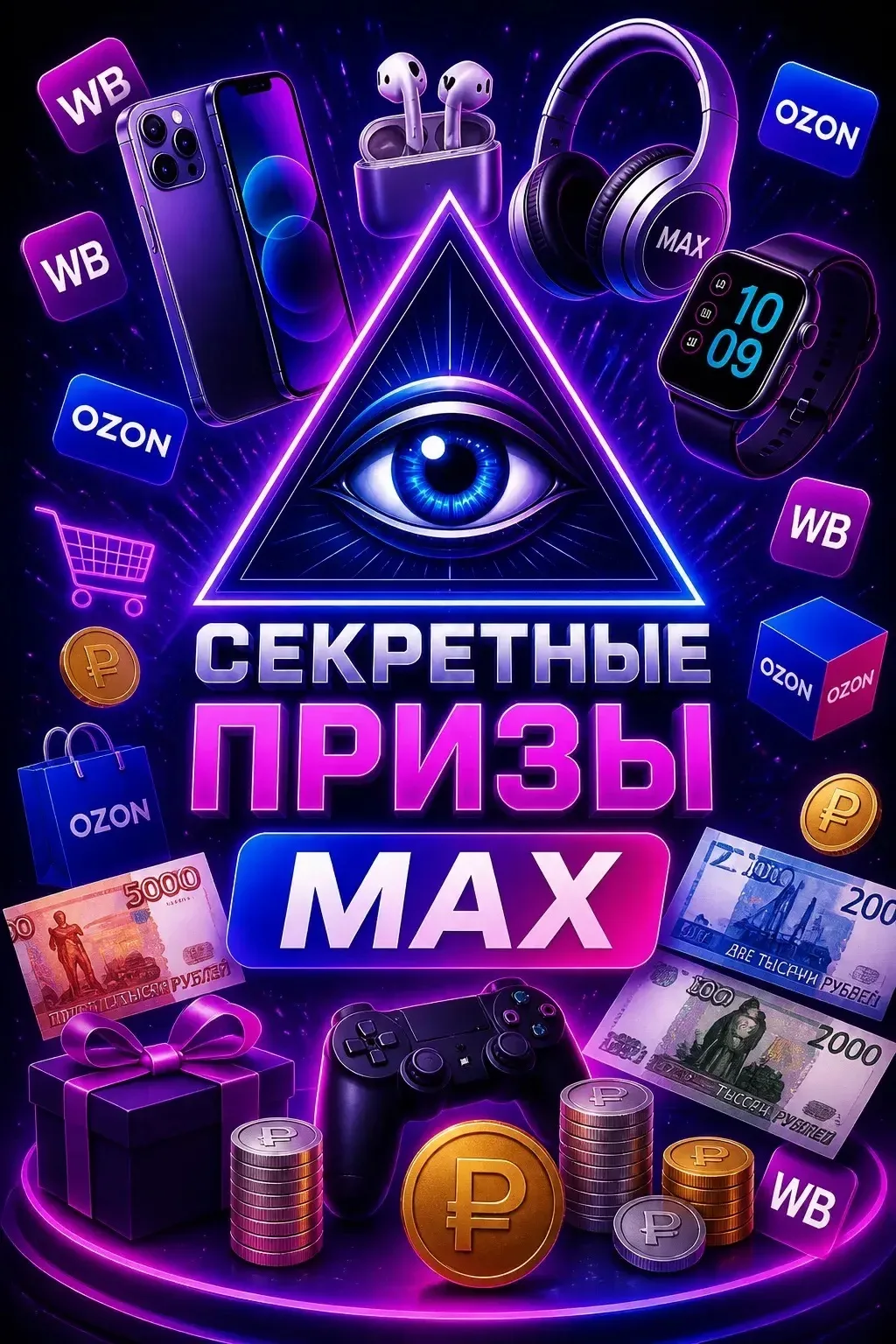 СЕКРЕТНЫЕ ПРИЗЫ MAX — канал в мессенджере MAX