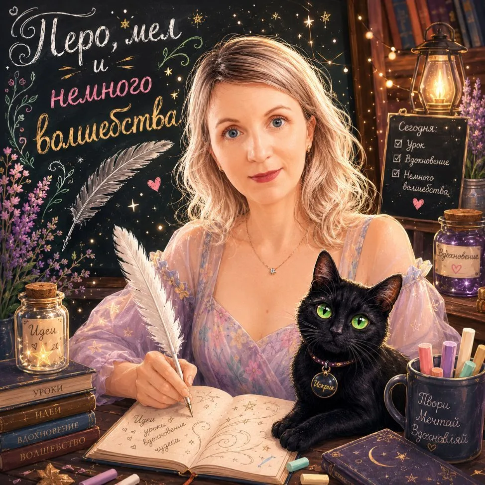 "Перо, мел и немного волшебства" — канал в мессенджере MAX