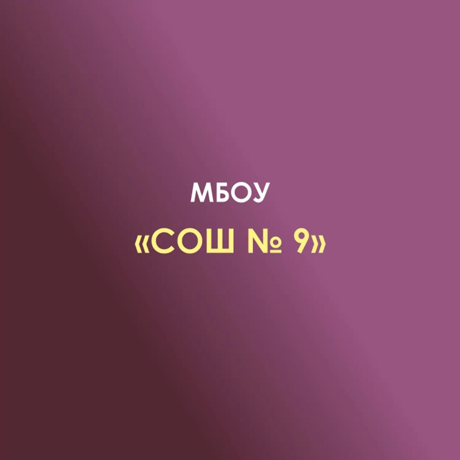 МБОУ СОШ № 9 с. Вольное