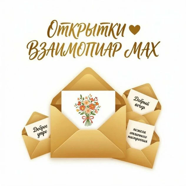 ОТКРЫТКИ ♥ВЗАИМОПИАР MAX — канал в мессенджере MAX