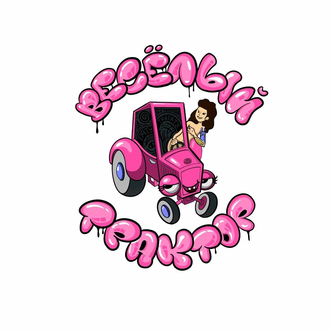 Весёлый трактор — тату в Барнауле